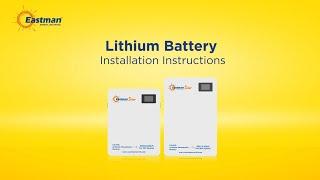 Eastman Lithium Battery I Installation Instructions