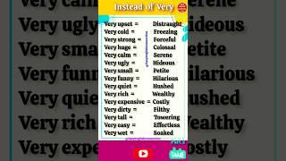 Words to use instead of Very ️ part 2  english speaking practice #english #ielts #education #short