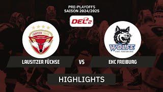 DEL2: Lausitzer Füchse vs. EHC Freiburg I Highlights - Pre-Playoffs | SDTV Eishockey