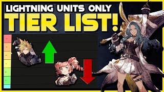 Lightning Units Only Tier List! | War of the Visions Final Fantasy Brave Exvius