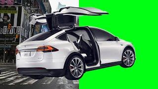 Tesla Model S Driving Flying Green Screen | GreenRiver Studio