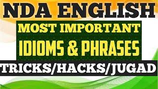 Most Important Idioms And Phrases NDA 2020 | NDA Exam 2020 | NDA Maths Jugad Se