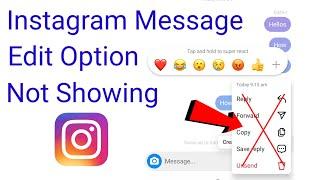 instagram message edit option not showing /edit message in instagram not showing