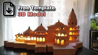 How to Make Ram Mandir Cardboard Model | राम मंदिर कैस बनये  #ganpatidecoration #thekraftco