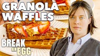 Granola Waffles With Maple-Granola Brittle & Yogurt | Break an Egg | Food52