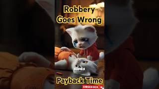 Bank Robbery Goes wrong #cats #catstories #aiart #cutecat #cattales #animated #film #script #aicat