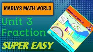 Unit 3, Ex. 1, Q.2 Full, Class 5 SNC|How to solve fraction| @Mariamathworld