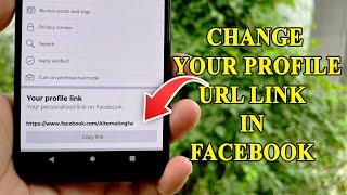 How to  change my Facebook profile URL