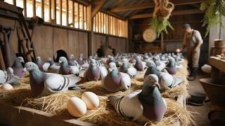 Effective Strategies for Raising Organic Pigeons: From Baby Pigeons to Collecting Eggs.