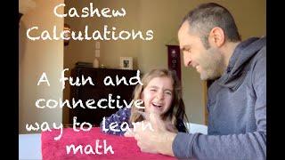 Fun and easy math addition game for kids, called "Cashew Calculations"