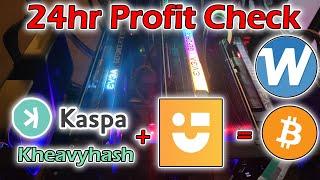 Nicehash Kheavyhash (Kaspa) to Bitcoin 24hr profit check