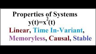 Properties Of Systems | Example 1