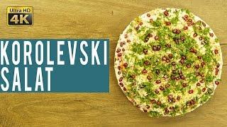 (4k) Korolevski salat hazırlanma qaydası (korolevskiy salat resept, karalevski salat)