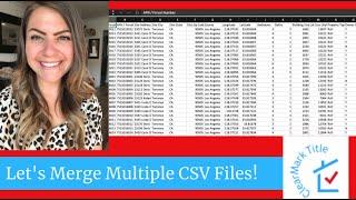 How to Merge multiple CSV lists into 1 Master CSV List using a MacBook