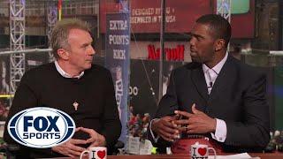 Randy Moss gets to catch a pass from Joe Montana