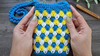 DIY Tutorial | How to crochet mobile phone bag | Crossbody bag