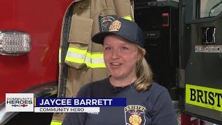 Community Heroes: Jaycee Barrett juggles high school and volunteer firefighter duties