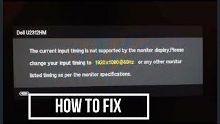 Fix resolution not supported by monitor