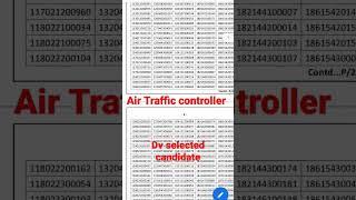 ATC RESULT OUT || AIRPORT AUTHORITY|| AIR TRAFFIC CONTROLLER|| SELECTED CANDIDATES FOR DV