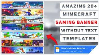 Minecraft Banner Template Download | Gaming Banner Template No Text - Sandyzooming