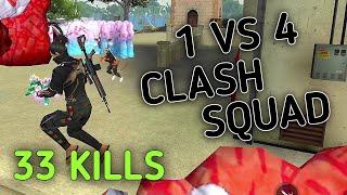 1 VS 4 || 33 KILLS || 4 GRANDMASTER PRO PLAYERS VS ME MUST WATCH!!!!