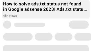 How to solve ads.txt status not found google adsense 2023