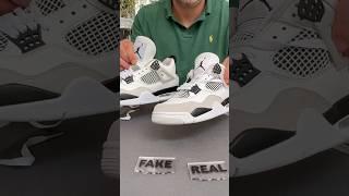 Fake vs Real Nike Air Jordan 4 Retro Military Black Sneakers