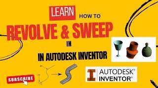 Part 3- Learn revolve and sweep in Autodesk Inventor #Inventor #CAD #designsbygaddis