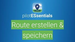 Route speichern in pilotESsentials