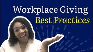 Best practices for workplace giving campaigns | Increase Participation and Employee Engagement