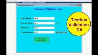 Password Validation in c# Windows Application | TextBox Validation in c# | swift learn