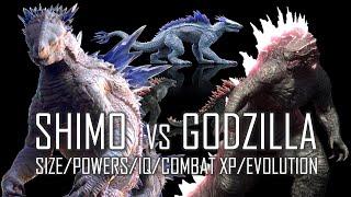 Full Body & Size Comparison of Evolved Godzilla vs Shimo