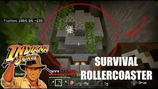 Minecraft Indiana Jones Rollercoaster (SURVIVAL)