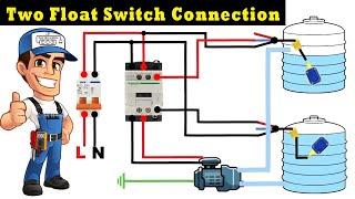 how to connect two float switch two water tank