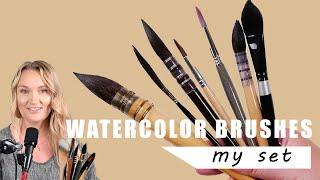 Watercolour Brushes | My Brush Set | How and When to Use Different Brushes