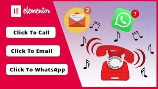 How to Make Click-to-Call, Click-to-Email, Click-to-WhatsApp | Elementor WordPress Tutorial