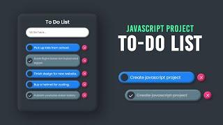 How To Create a To Do List App in Html CSS & JS | Javascript Project