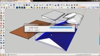 Fazendo telhado no Sketchup usando plugin instant roof