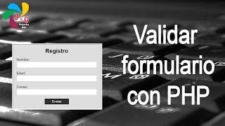 8.Validar formulario con PHP