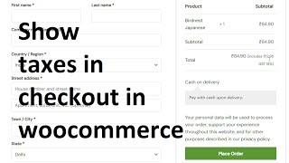 How to show tax in products in woocommerce | Enable tax amount in checkout page of woocommerce