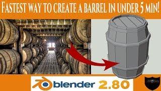 Fastest Way To Create a Low Poly Barrel in Blender 2 8 New 2019 Super Quick Under 5 Minutes!