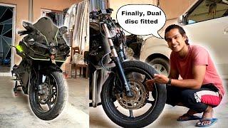 Dual disc fitted in our ninja h2| homemade dual disc fit | Cool engineers ninja h2