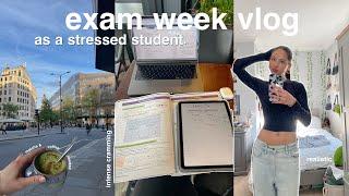 realistic exam week vlog as a stressed student cramming, productivity and coffee;)