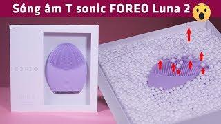 Quay chậm 40 lần sóng âm T Sonic trong máy rửa mặt Foreo Luna 2 mới unbox