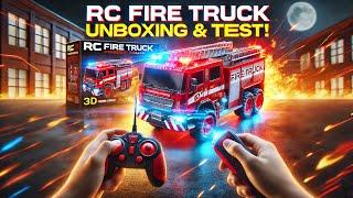 Rc Fire Truck Unboxing | 3D Light Fire Truck | Remote Control Fire Truck | Remote Control Truck