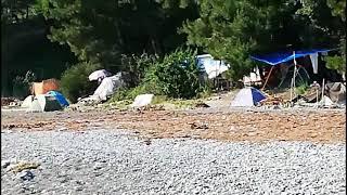 Пляж Уч-Дере палаточный городок 11.07.21