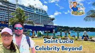 St. Lucia Port Day Adventure: Shopping, Water Taxi, & Games on Celebrity Beyond | Southern Caribbean