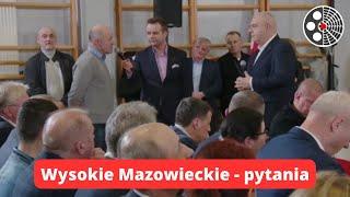 Wysokie Mazowieckie: Pytania mieszkańców do Jacka Sasina