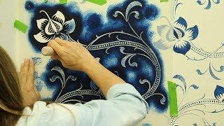 Passion Flower Wall Stenciling