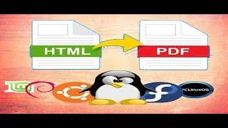 how to convert html file to pdf ( linux mint or Ubuntu)